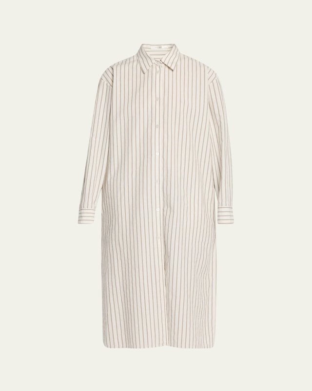 Chihiro Striped Midi Shirtdress